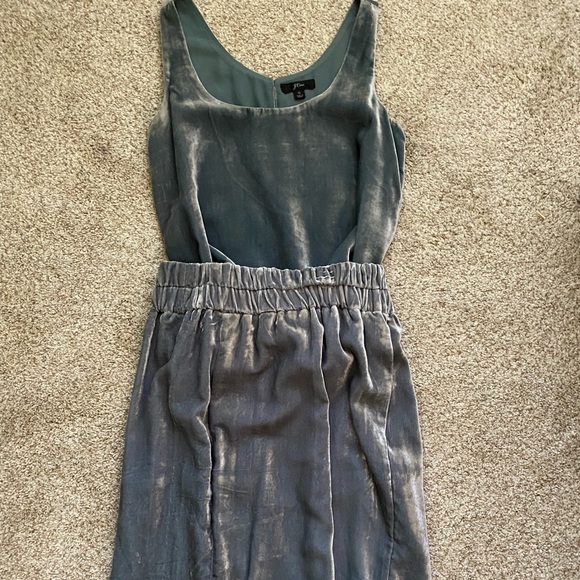 J Crew Sz XS Gray Velvet Top and Skirt 2-Piece Set - Picture 2 of 6